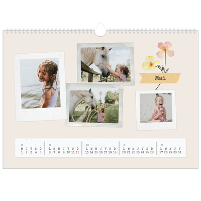 Calendrier photo A3 — Scrapbook vintage [couverture]