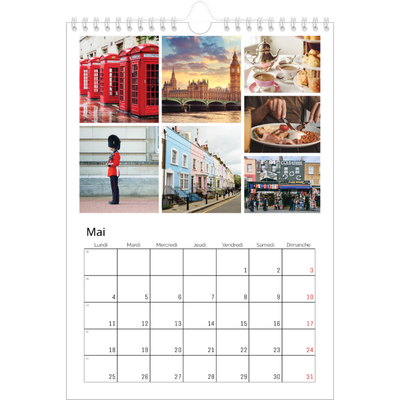Calendrier photo A4 (20 x 30 cm) — Diaporama asymétrique [couverture]