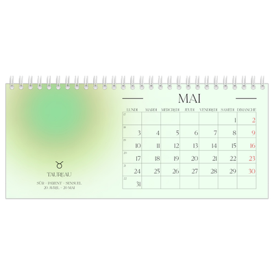Calendrier de bureau — Dégradé astrologique [couverture]