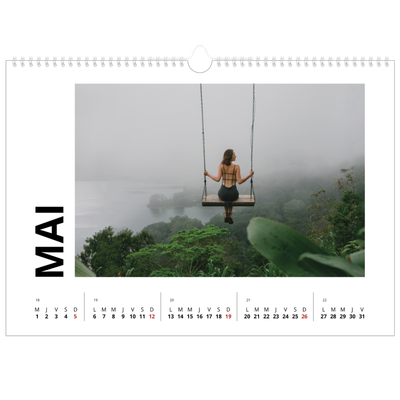 Calendrier photo A3 — Espace blanc [couverture]