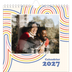 Calendriers annuels carré — Rayures rétros [couverture]