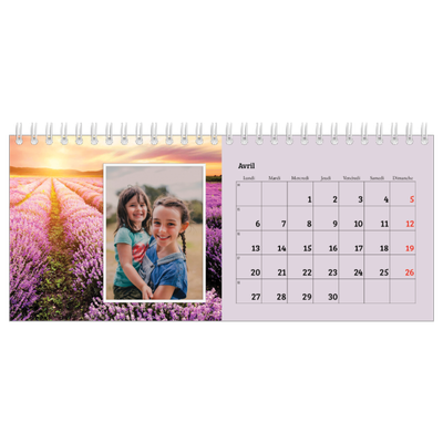 Calendrier de bureau — Saison en immersion [Avril]