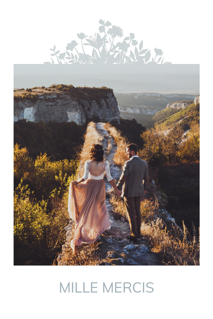 Carte de remerciement — Invitation champêtre