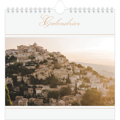 Calendriers annuels carré — Bannière en écriture dorée [couverture]