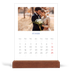 Calendrier de bureau support bois - portrait  — Classique cobalt [Février]