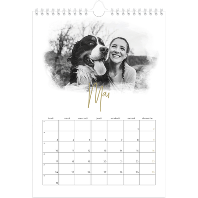 Calendrier photo A4 (20 x 30 cm) — Effet photo [Mai]