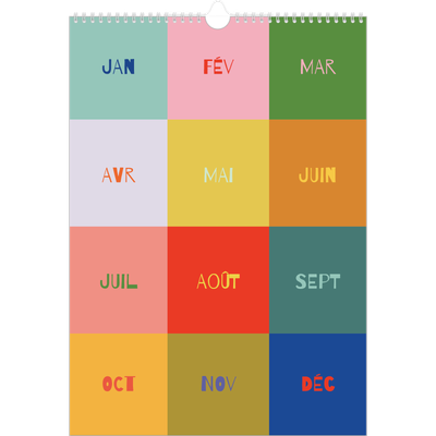 A3 Calendrier annuel — Tout en couleurs [couverture]