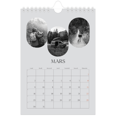 Calendrier photo A5 — Sur la route [Mars]