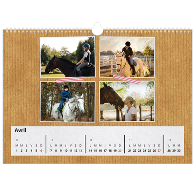 Calendrier photo A3 — Scrapbooking [Avril]