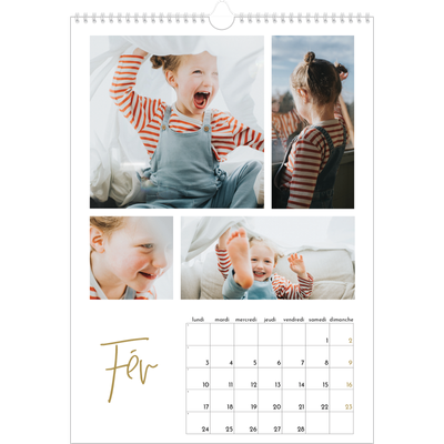 A3 Calendrier annuel — Manuscrit [Février]