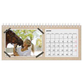 Calendrier de bureau — Scrapbooking