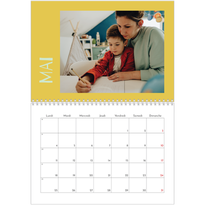 Calendrier photo A4 double (30 x 40 cm) — Tout en couleurs [couverture]