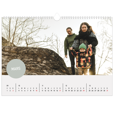 Calendrier photo A3 — Gommettes photo [Mars]