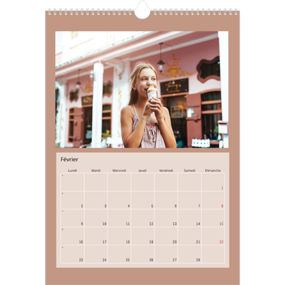 A3 Calendrier annuel — Terracotta [Février]