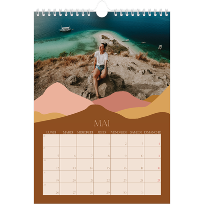 Calendrier photo A4 (20 x 30 cm) — Montagnes aux tons neutres [couverture]