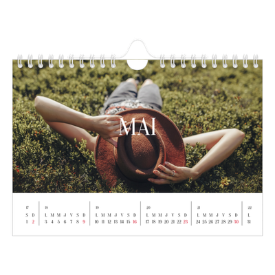 Calendrier photo A5 — Évasion sans fin [Mai]