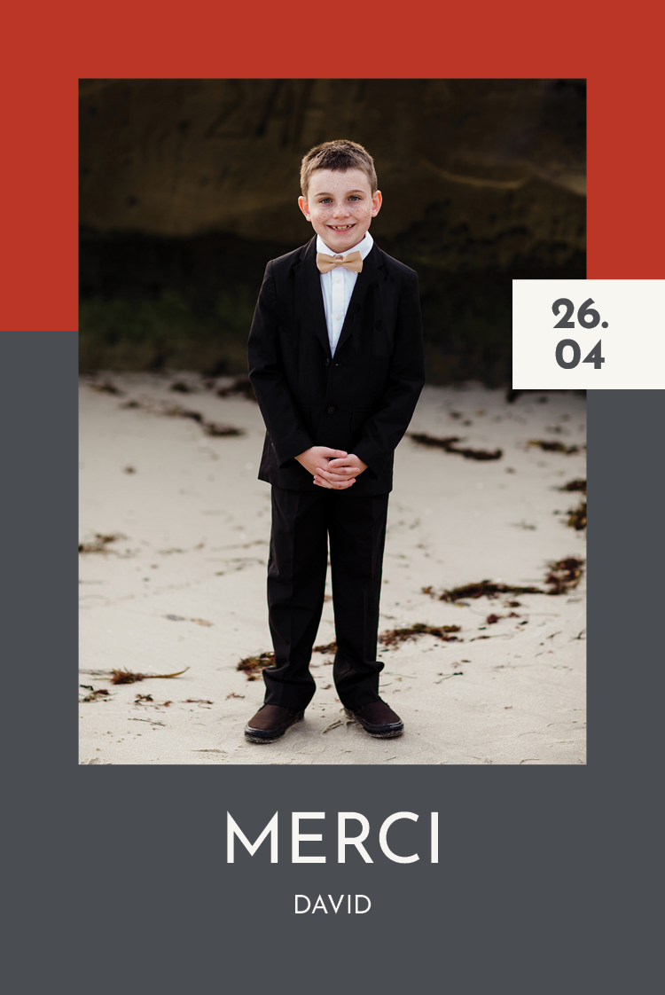 Carte de remerciement — Couleurs complémentaires