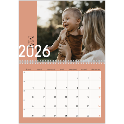 Calendrier photo A4 double (30 x 40 cm) — Superposition [couverture]