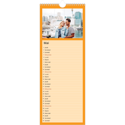 Calendrier mural long  — Un monde en couleur [couverture]