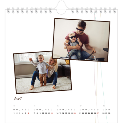 Calendriers annuels carré — Ornements bucoliques [Avril]