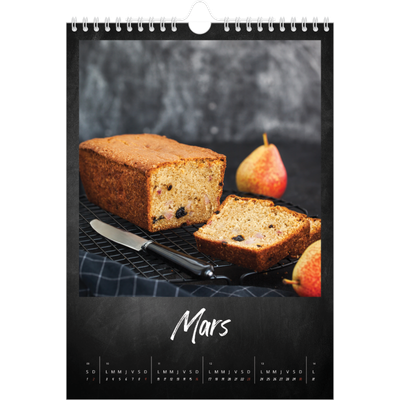 Calendrier photo A4 (20 x 30 cm) — Tableau et craie [Mars]