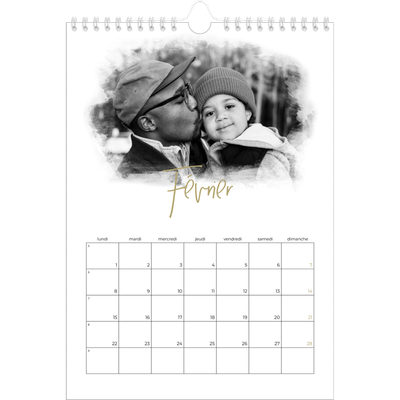 Calendrier photo A4 (20 x 30 cm) — Effet photo [Février]