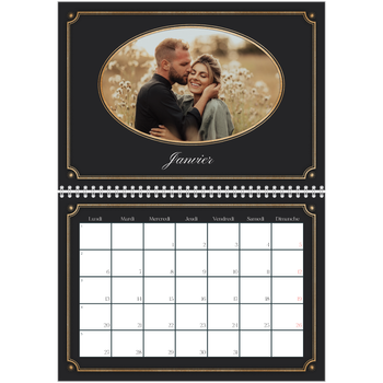 Calendrier photo A4 double — Classique vintage
