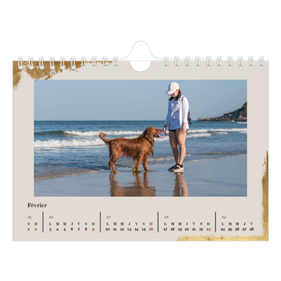Calendrier photo A5 — Classic Gold [Février]