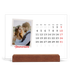 Calendrier de bureau support bois - paysage   — Signature carmin [Janvier]