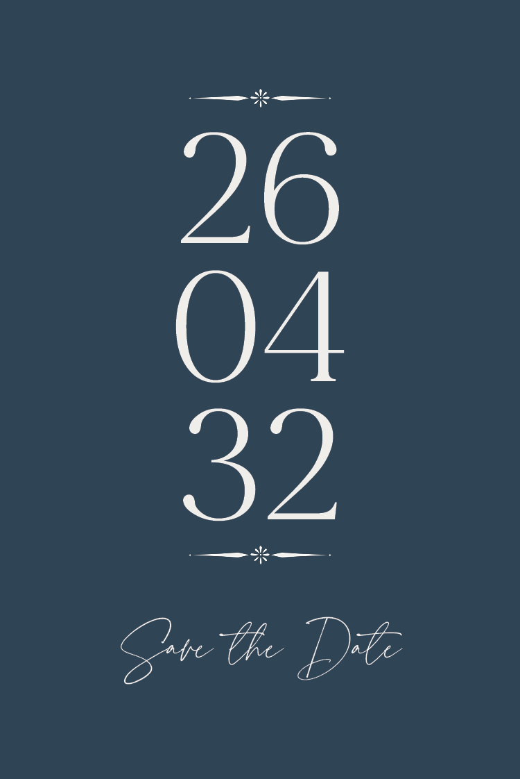 Save the date — Ardoise et sérifs