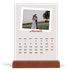 Calendrier de bureau support bois - portrait  — Signature carmin [Avril]
