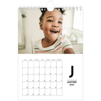 Calendrier photo A5 — Projecteur sur les lettres