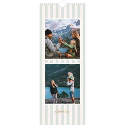 Calendrier mural long  — Lettrages et rayures [couverture]
