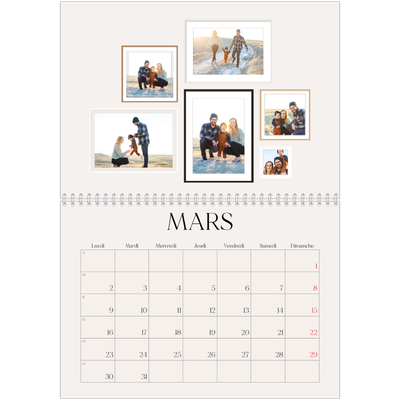 Calendrier photo A4 double (30 x 40 cm) — Galerie de mur photo [Mars]