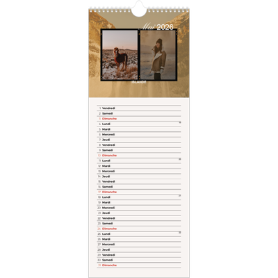 Calendrier mural long  — Envie d'aventures [couverture]