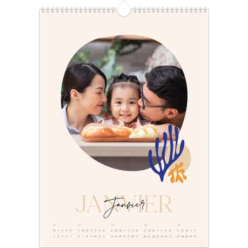 Calendrier photo A3 — Coraux minimalistes