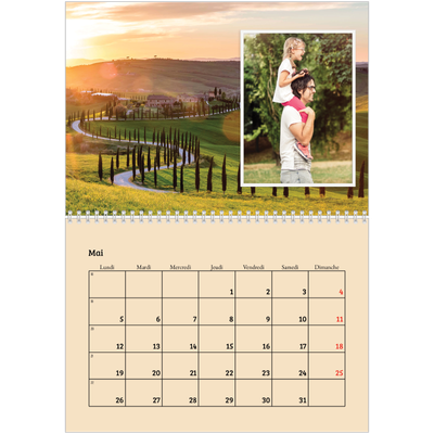 Calendrier photo A4 double (30 x 40 cm) — Saison en immersion [couverture]