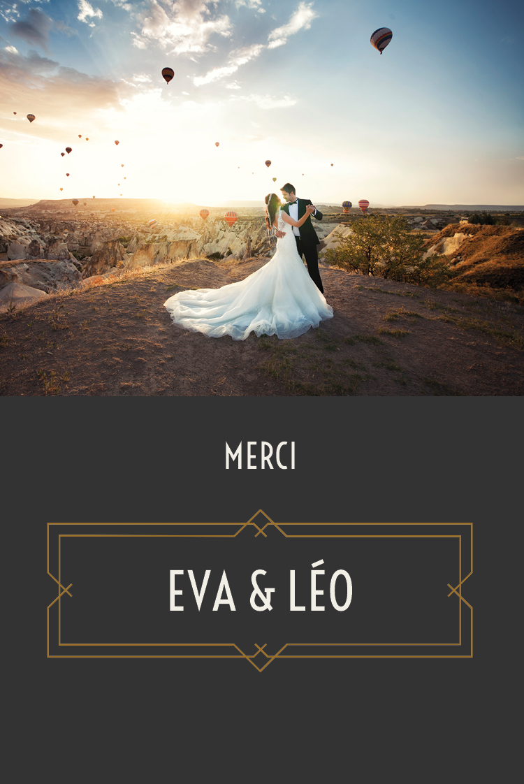 Carte de remerciement — Plaque Gatsby