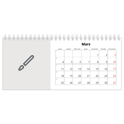 Calendrier de bureau — Créez votre produit [Mars]