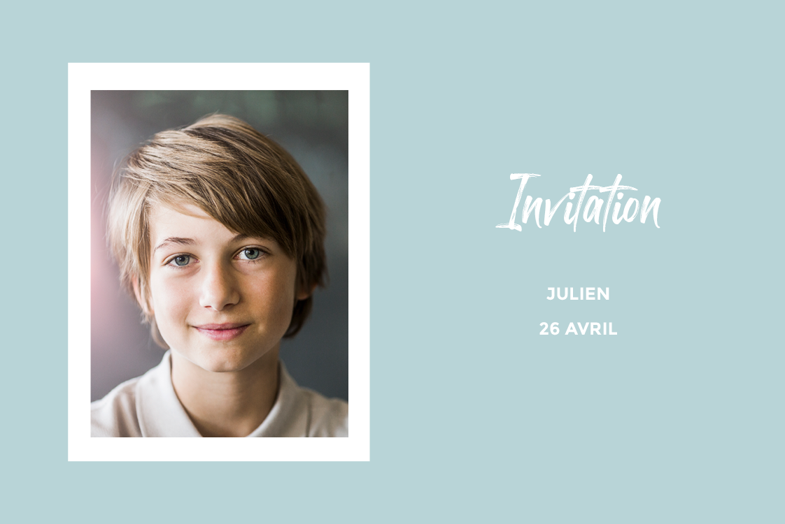 Cartons d'invitation — Vert d'eau