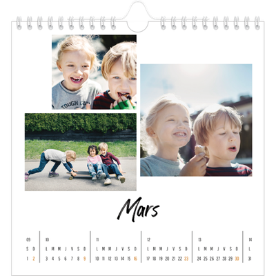 Calendriers annuels carré — Journal Intime [Mars]