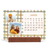 Calendrier de bureau support bois - paysage   — Motifs rétros [Janvier]