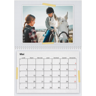 Calendrier photo A4 double (30 x 40 cm) — Scrapbooking [couverture]
