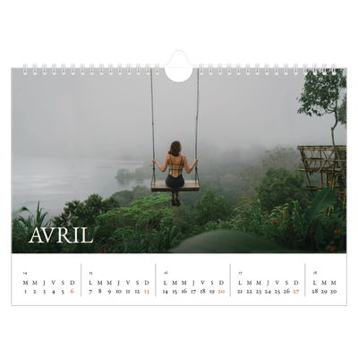 Calendrier photo A4 — Superposition classique [Avril]
