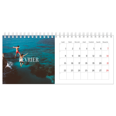 Calendrier de bureau — Évasion sans fin [Février]
