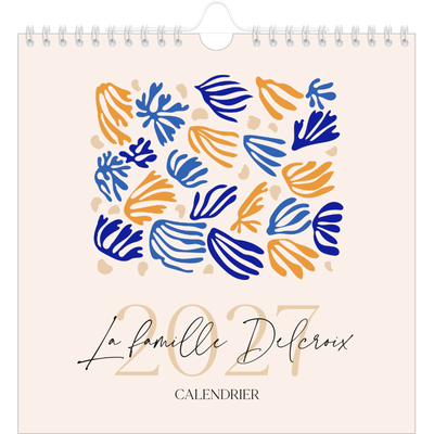 Calendriers annuels carré — Coraux minimalistes [couverture]