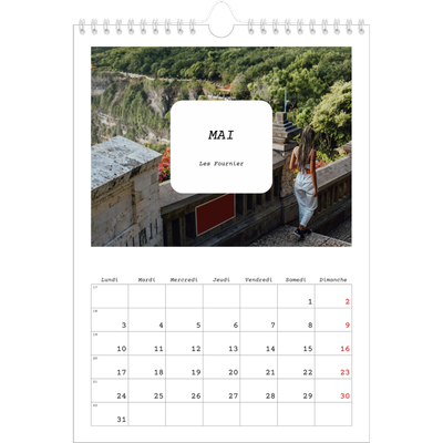 Calendrier photo A4 (20 x 30 cm) — Toute l'histoire [Mai]