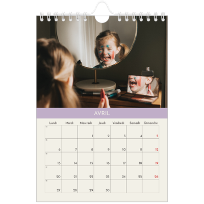 Calendrier photo A5 — Chapitres pastel [Avril]