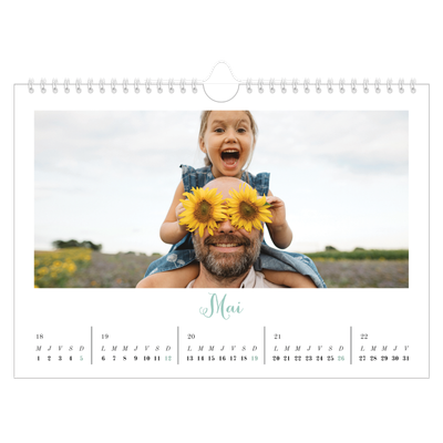 Calendrier photo A4 — Bienvenu au monde [couverture]