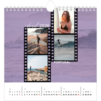 Calendriers annuels carré — Envie d'aventures [Avril]